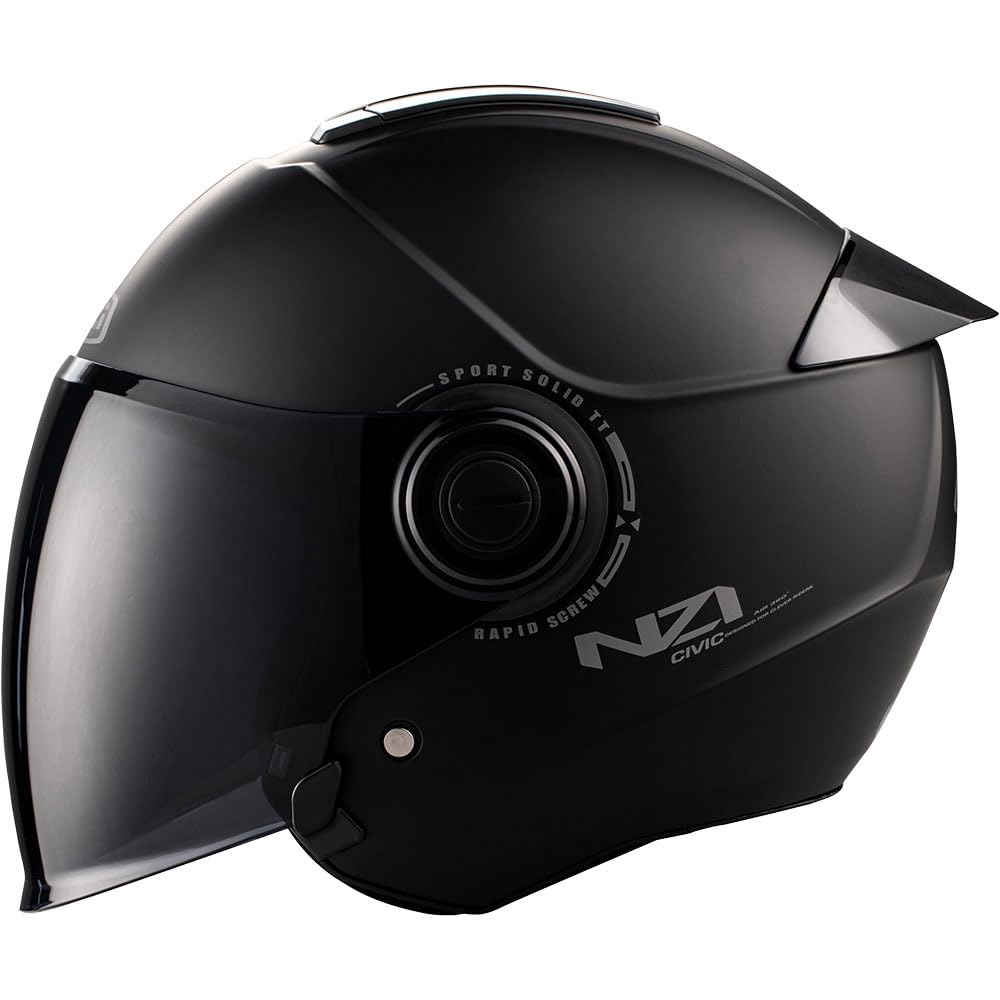 Casco abierto NZI Civic Stream XS casco jet de moto con visera solar transparente 8