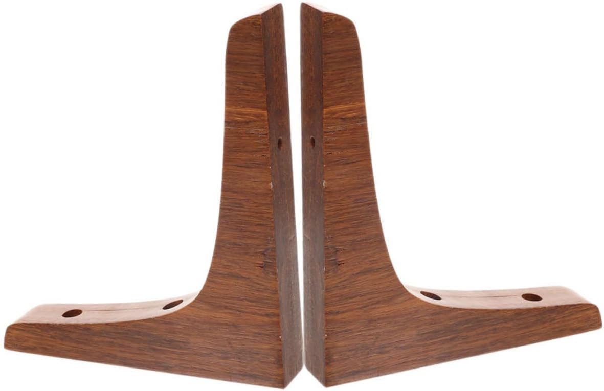 2pcs Heavy Duty Floating Shelf Brackets Wooden Corner Support for Shelves Wall-Mounted Bracket for Home Decor Wide Deep Brown Finish