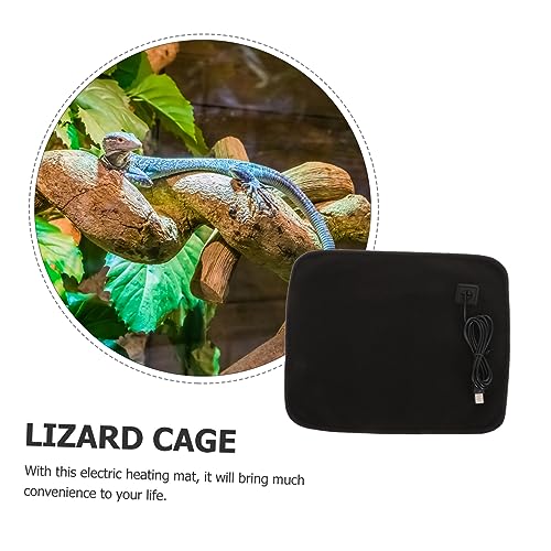 Alfombrilla térmica para reptiles LIOOBO USB negra miniatura 3