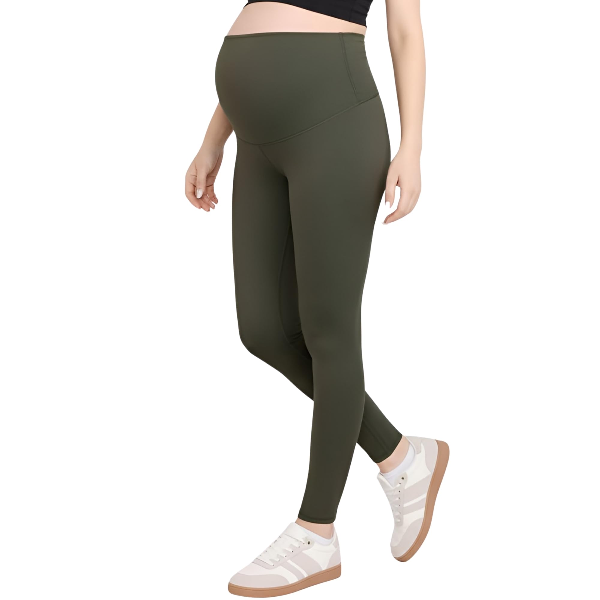 Motherhood Maternity Damen Over The Belly Workout Activewear Pregnancy Leggings