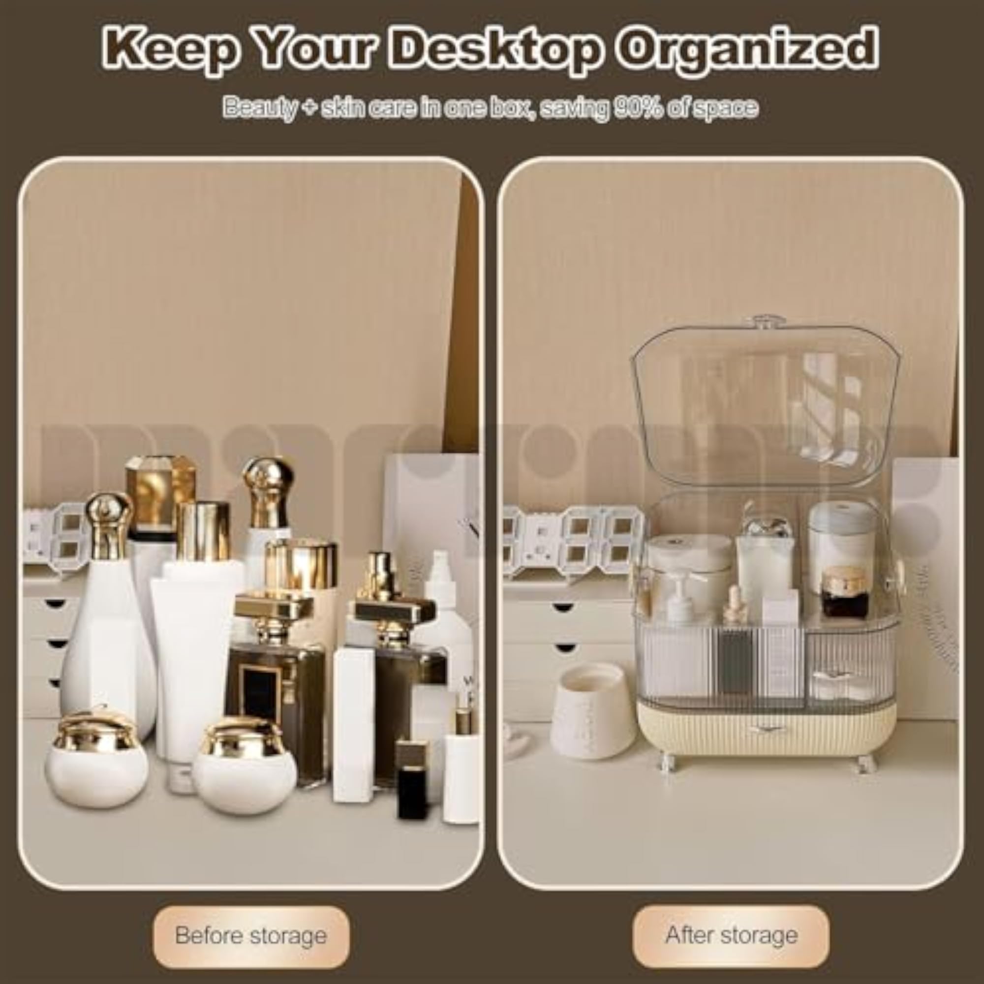 Makeup Organizer, Skincare Holder Bathroom Counter Organizer