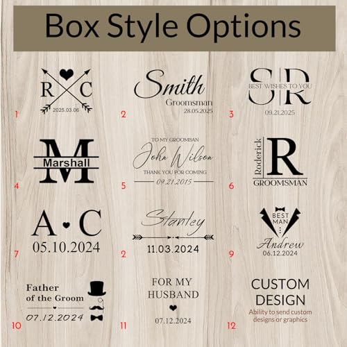 Mancuernillas personalizadas para hombre con caja de madera miniatura 3
