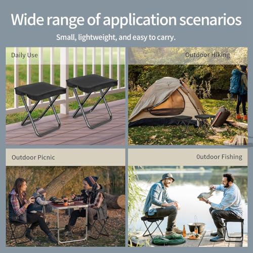 Tabouret de camping pliable et portable de 13,4 pouces pour jardin et pêche - 5