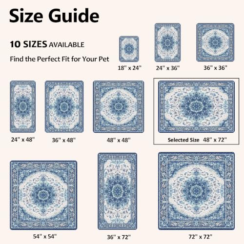 Image of Washable Pee Pads for Dogs, Reusable Puppy Potty Training Pads, Ultra-Absorbent Thick Waterproof Leak-Proof Non-Slip Pads & Mat for Crate, Playpen, Floor, Whelping & Housebreaking , 2 Pack 48 inchx72 inch
