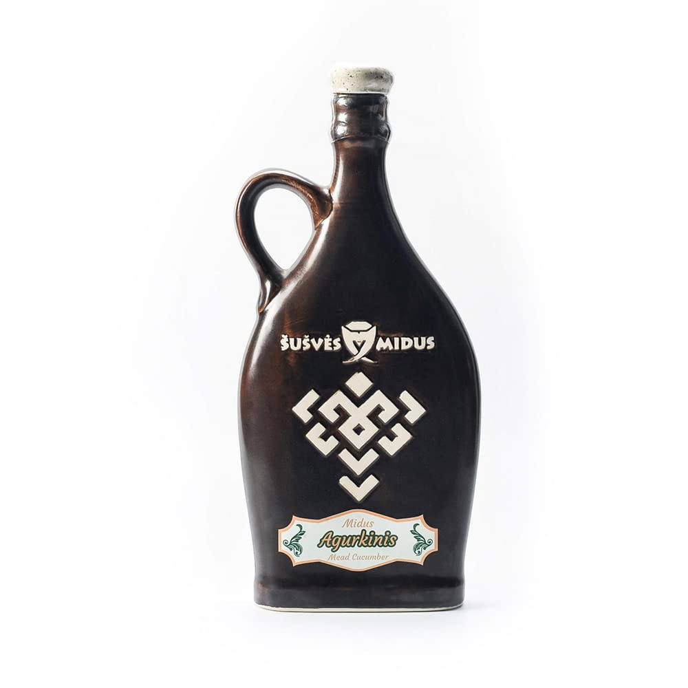 Gurkenmet Honigwein Met 0,5 L Keramikflasche | 14 vol.% | Met aus Litauen Mead Gurken