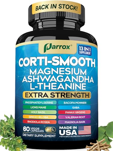 Cortisol Supplement 11-in-1 Magnesium & Ashwagandha Corti-Smooth 60ct