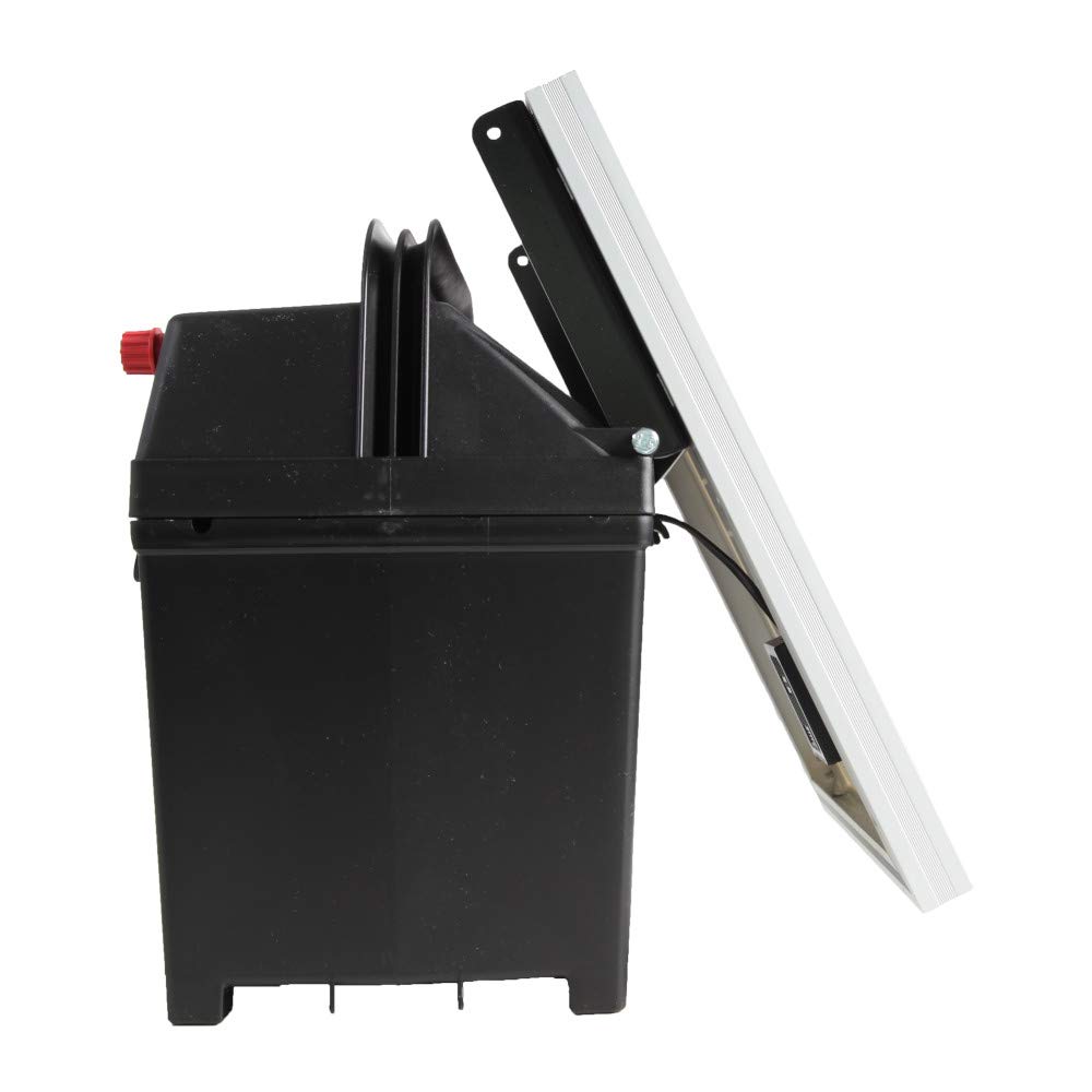 Beaumont - Électrificateur Mixte de Clôture RB880 à Panneau Solaire + Batterie 12V 75Ah - Poste 4 en 1, Alimentation Secteur, Batterie ou Pile - Facilement Transportable - Garde Tous Types d'Animaux