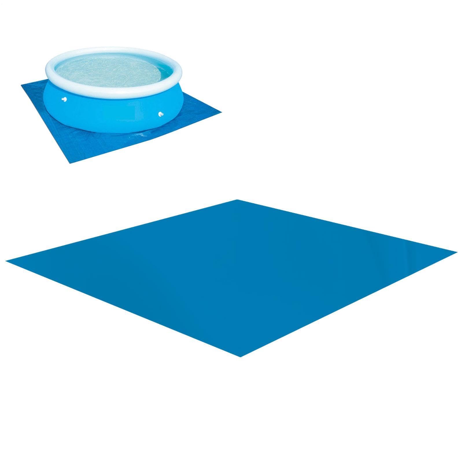 Pool Ground Mat 6ft 8ft 10ft 12ft 16ft, Blue Waterproof Thick Swimming Pool Floor Mat For Outdoor, Foldable Aboves Ground Pools Liner Pad Floor Protector, Hot Tub Mats For Round Inflatable Tub Spa