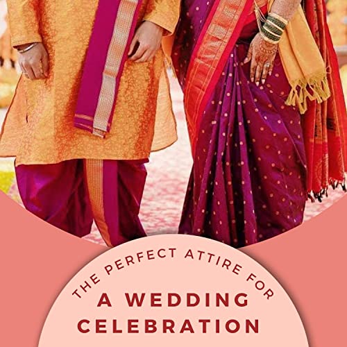Image of Rameshwaram Fabrics Readymade Dhoti for Men, Velcro Style Stitched Mens Silk Dhoti Pant with Stole Set