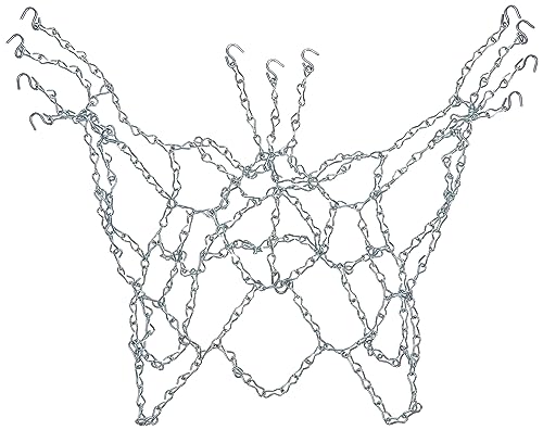 Champion Sports Steel Chain Basketball Net – 21 Inch Heavy-Duty Rustproof Galvanized Steel, All-Weather Indoor/Outdoor Replacement Net, Durable Metal Construction – Silver