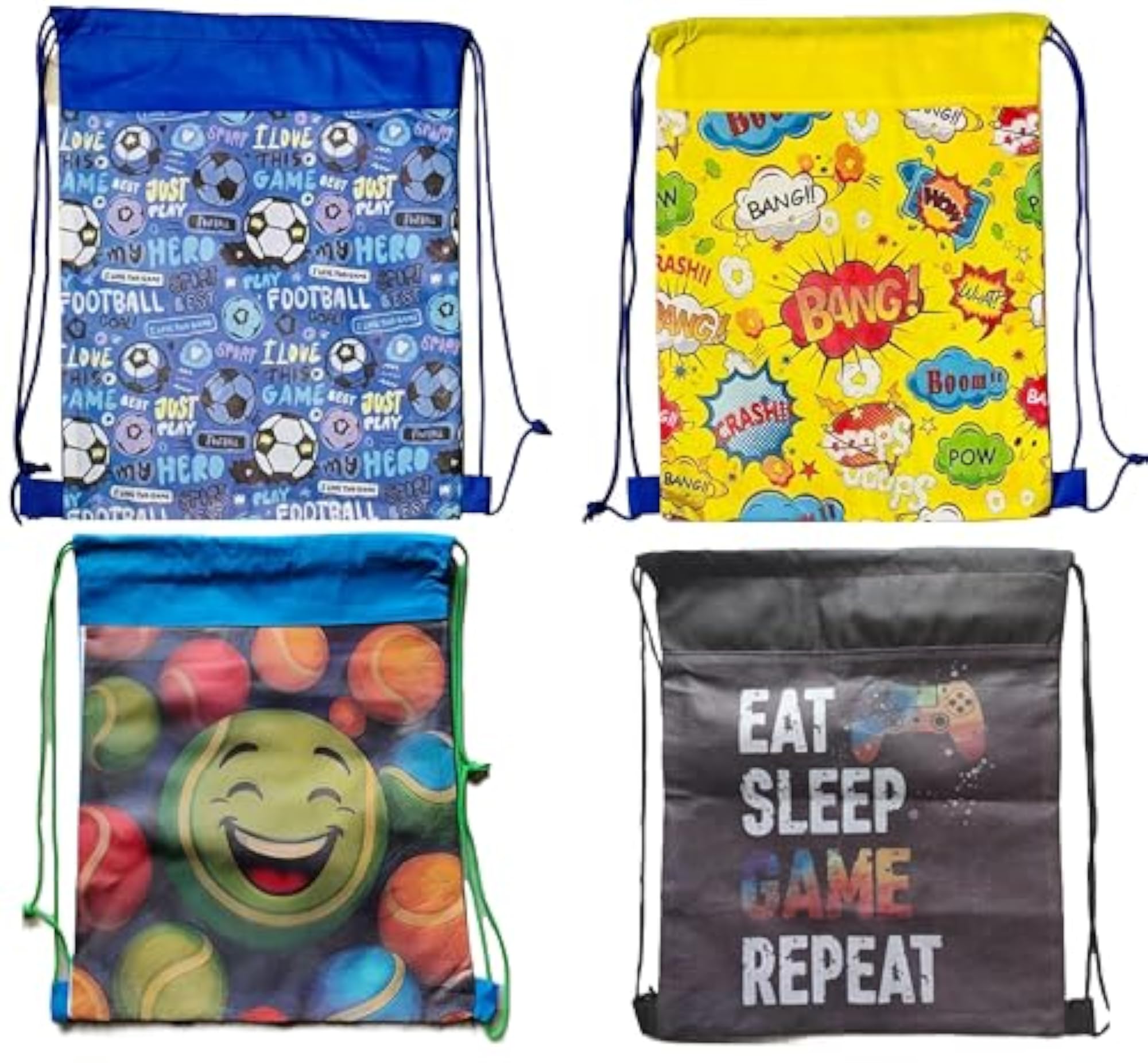 Drawstring Sack Bag Set of 12, Birthday Return Gifts