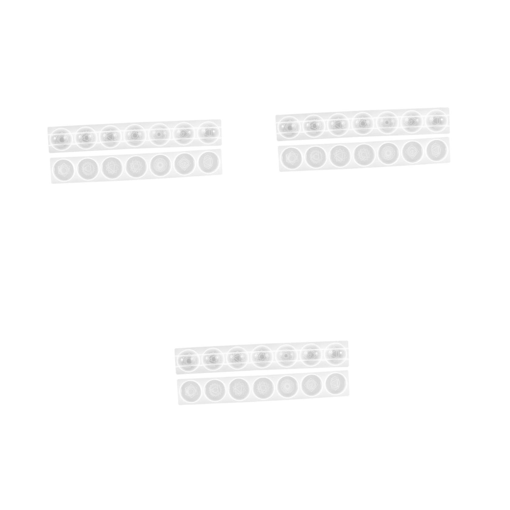 OSALADI 3 Set Stampo Rotondo in Silicone Geode Convertitori Fabbricazione Abilitato Muffa Stampo Epossidico Fai Da Te Per Colata Di Gioielli Fai Da Te Gel Di Silice Bianca 2 Pezzi*3