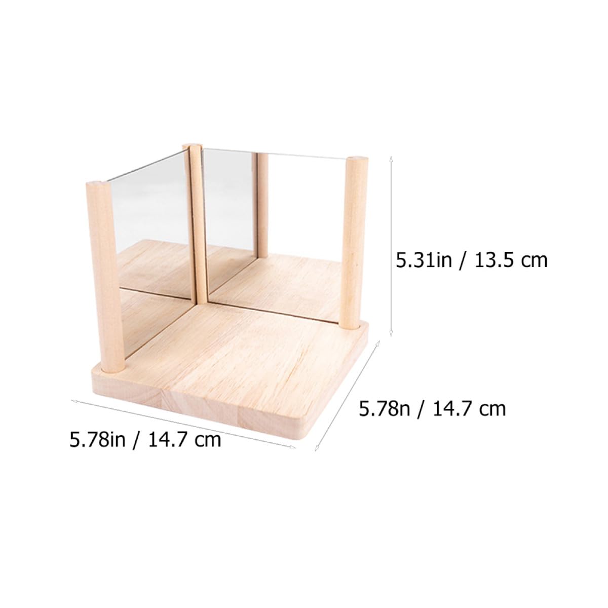 Giocattolo Educativo Blocchi Specchio in Legno e Vetro per Ragazzo Ragazza, Stimola Pensiero Spaziale Geometrico e Creatività, Regalo per Compleanno o Festa
