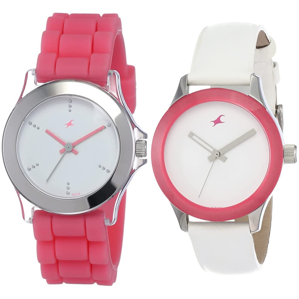 Fastrack Unisex Leather Analog Watches Combo (Nk9827Pp07,Nk6078Sl01), Band Color-White,Dial Color-Multi-Color (B0B2R88FL4) Amazon Price History, Amazon Price Tracker