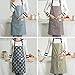 4 Pezzi Grembiuli con Tasche Grembiuli da Cucina Regolabili Impermeabili Bavaglino Cucina Grembiule per Cucina Cottura Pulizia Domestica(Marrone, Blu, Verde, Grigio)