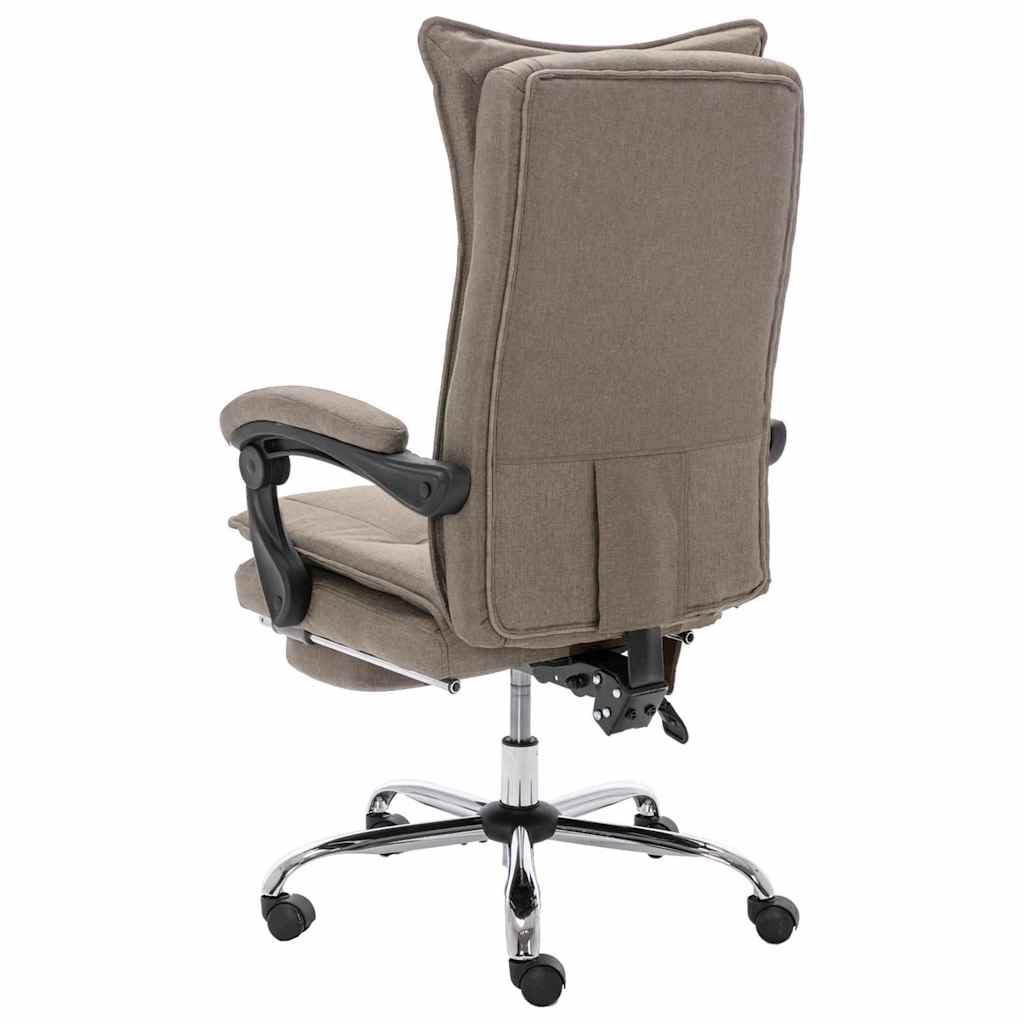 Silla de oficina de masaje de tela gris topo