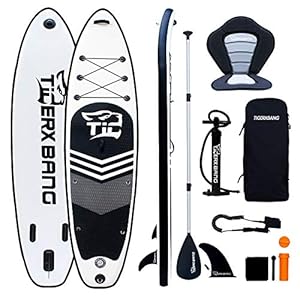 TIGERXBANG Tabla de Sup Stand Up Paddle Board | Tabla de Paddle Surf Hinchable | 320x80x15cm | 305x82x15cm| para Adultos/niños | Kit Completo de Surf ISUP