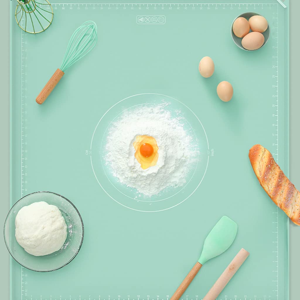 Silikonmatte Silikon Backmatte, Extra Große Dicke Antihaft rutschfest Ausrollmatte Teigmatte Für Pie Pizza Kuchen Kekse 70x50cm