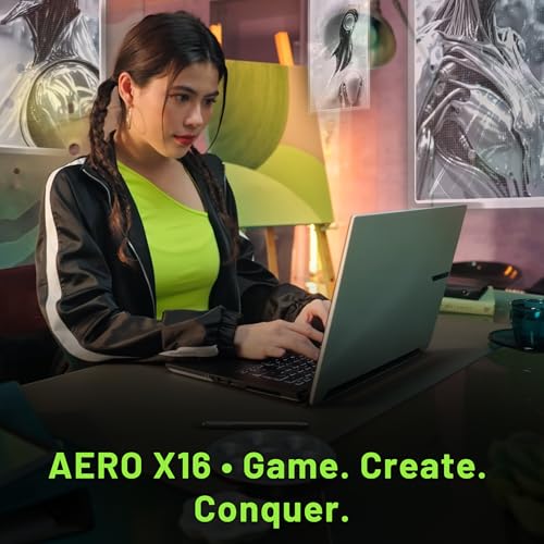 Image of GIGABYTE AERO X16 16 inch WQXGA 165Hz Gaming Laptop, AMD Ryzen AI 9 HX 370, 32GB DDR5, 3TB Storage(2TB SSD+1TB Docking Station Set), GeForce RTX 5070 8GB GDDR7, 1-Zone RGB Backlit Keyboard, Win 11, White