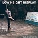 VIVO Low Height Mobile TV Stand for 32 to 65 inch Flat Curved Screens, LED LCD, Adjustable Floor Monitor Cart, Rolling TV Mount with Wheels, Black, STAND-TV01L