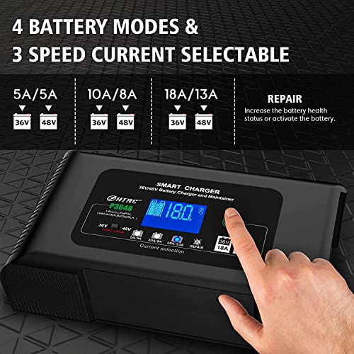 Dght Golf Cart Charger, 36Volt 48 Volt Lead-Acid Lithium Lifepo4 Battery Charger, 36V 18 Amp /48V13 Amp Ezgo Golf Cart Battery Charger, Golf Cart Accessories #TOP3