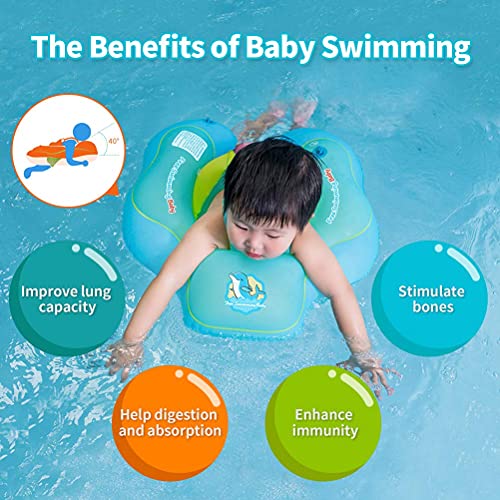 Free Swimming Baby Inflatable Baby Swim Float Children Waist Ring Inflatable Pool Floats Toys Swimming Pool Accessories For The Age Of 3-72 Months(Blue, Xl) #TOP1