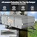 Tuszom Pop Up Camper Tent Trailer Cover Extra Thick 7 Layers Tearproof Popup Folding Camper Coverwith Storage Bag and 7PCS Windproof Straps (7 Layers Non-Woven Fabric) (Gray, Fits 10'-12')