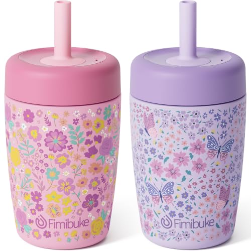 Image of Fimibuke Toddler Cups Spill Proof, 12 OZ Sippy Cup for Toddler Water Bottle