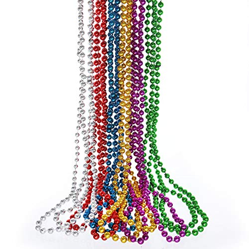 Reviews de Surtidos de abalorios . 41 GiftExpress - Collar surtido de abalorio de Mardi Gras, coloridos collares metálicos con abalorio de 33 pulgadas para disfraz de Mardi Gras, decoración del día de San Patricio,...