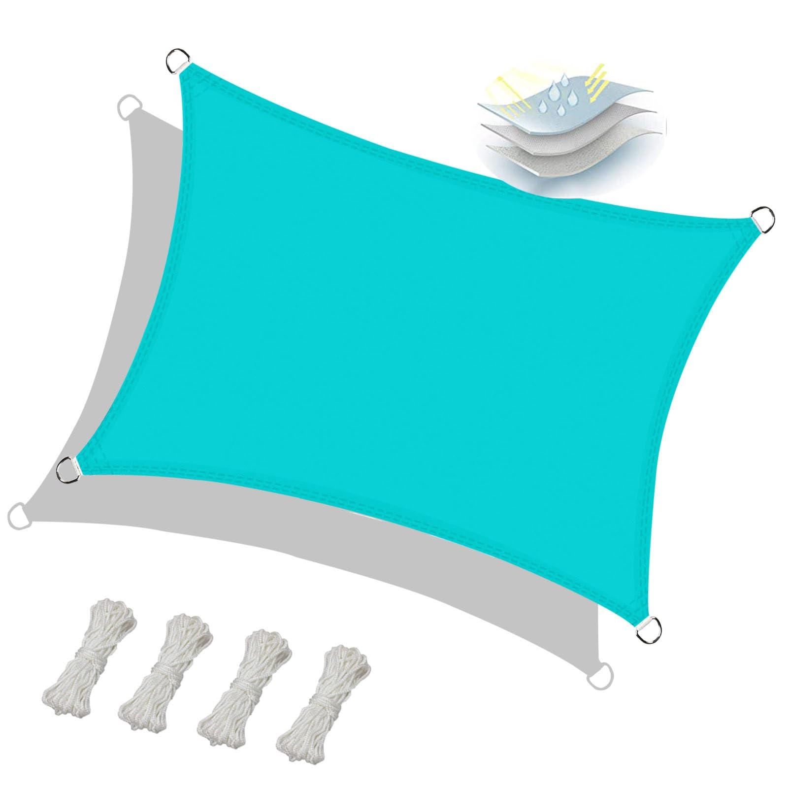 Voile dombrage pour grand balcon et terrasse 1.4 x 5 m