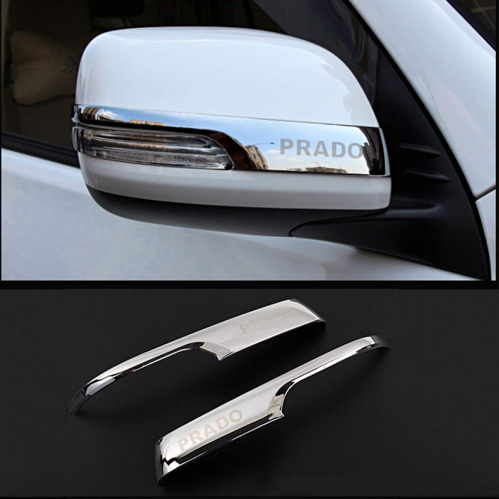 JIERS For Toyota Land Cruiser Prado 150 2010-2020, Chrome Car Rearview Mirrors Cover Trim Strip Sticker Accessories