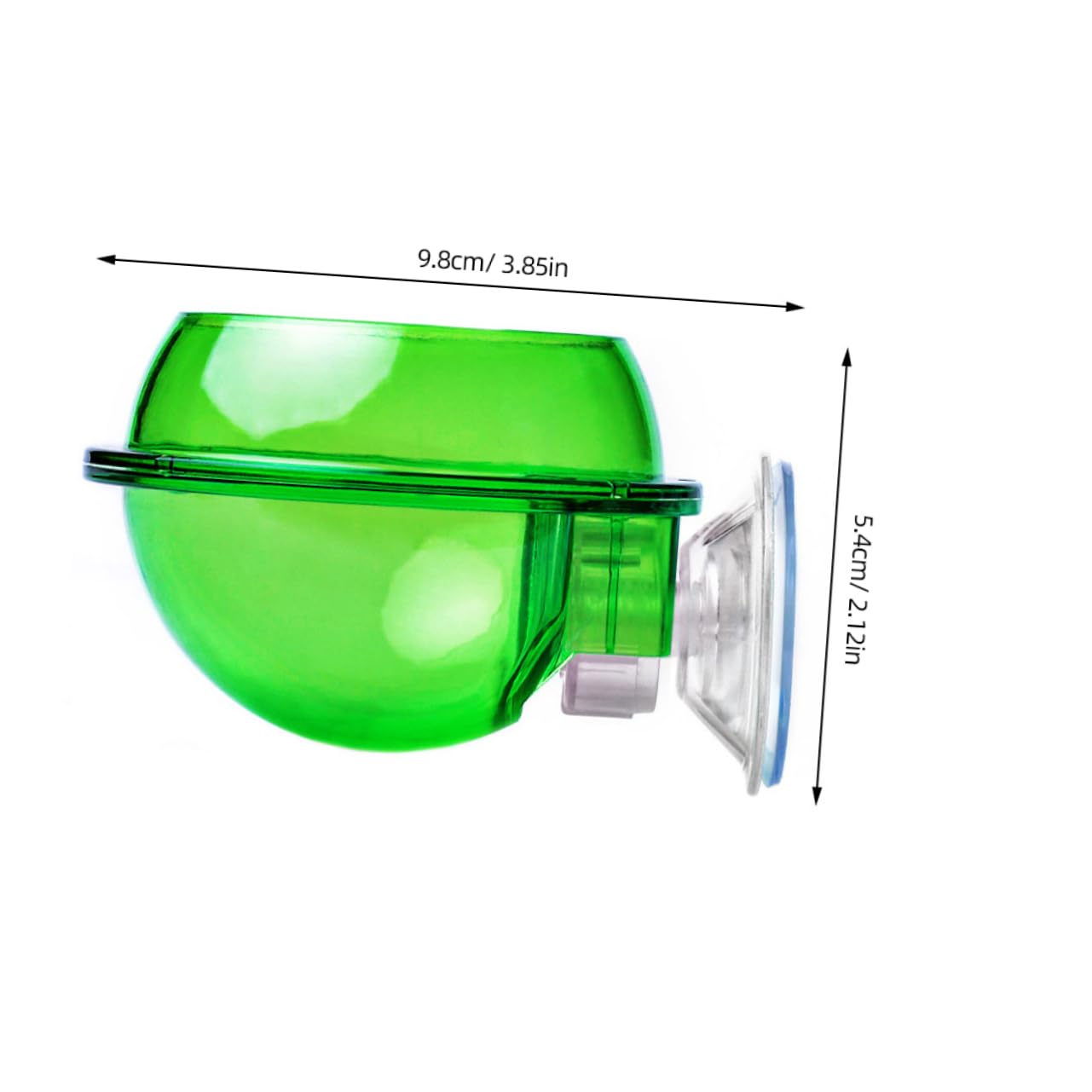 Mikikit 4Pcs Reptile Feeder with Suction Cup Escape Lizard Dish for Hanging Pet Box for Food and Water Easy to Clean for Chameleons Geckos and More