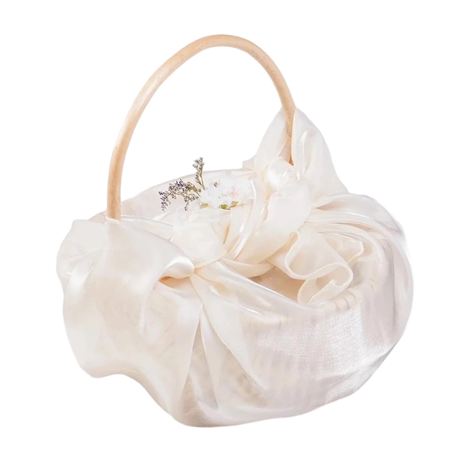 Flower Basket Treats Box Decorative Gift Basket for Bridal Bridesmaid Wedding Souvenir and Centerpiece Decoration Wedding Accessory