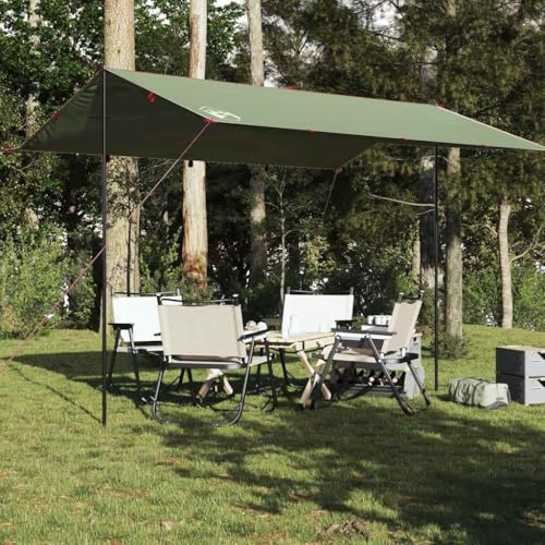 Bâche de camping imperméable 300x294 légère et tapis de sol avec sac