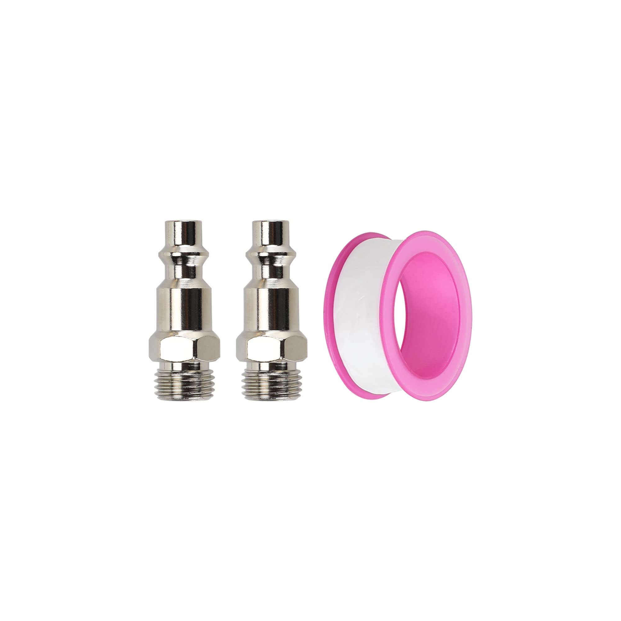 HEROCUT Air Plug Coupler, 1/4 Coupler NPT, Quick Connect Fittings, Universal Type Coupler, Air Tools Accessories Fittings NPT 1/4'' Plug (2 pcs NPT 1/4 Male Plug)