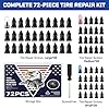 AUTOWN 72PCS Tire Repair Rubber Nail Kit - Complete Set with 3 Sizes, Storage Box & Screwdriver - for Car, Truck, Motorcycle & More #1
