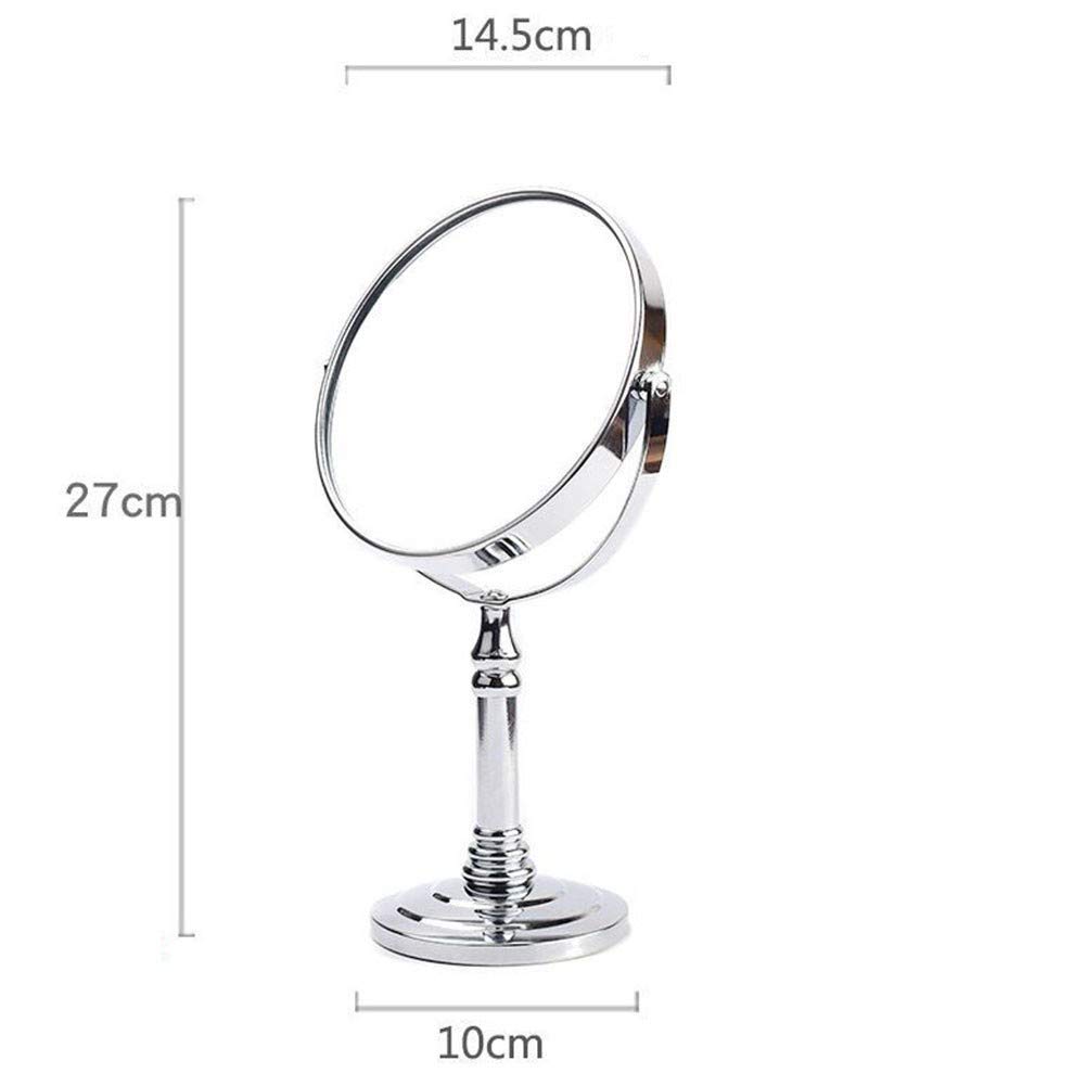 Miroir Maquillage 20X Grossissant Double Face Sur Pied - Chromé Argent Pivotant