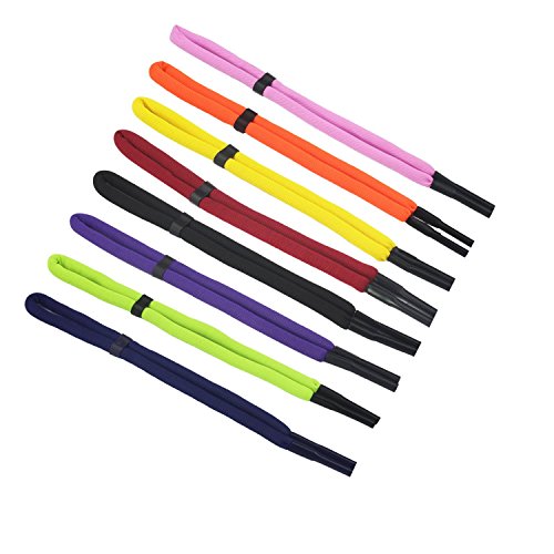 Luckkyme Pack of 8 Adjustable Sports Sunglasses Straps Floating Foam Glasses Straps Eyeglass