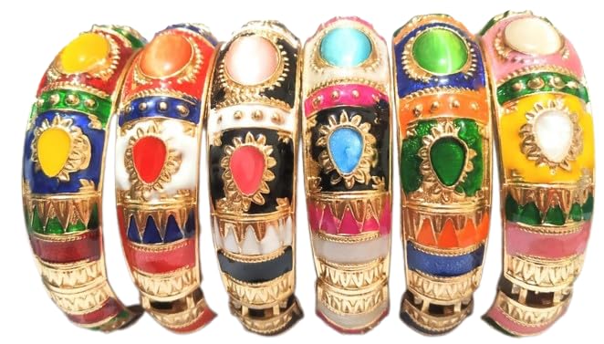 BriKSHi Enamel Gold Plated and Cubic Zirconia Bangles Bracelet for Women & Girls (Blue)(Pack of 2) (B0C1MZLXC2) Amazon Price History, Amazon Price Tracker
