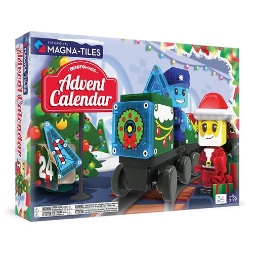 magna-tiles micromags advent calendar 34-piece magnetic construction set the original magnetic building brand