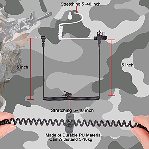 Keyblu Law Enforcement Surveillance Kit Acoustic Tube Listen-Only Earpiece For 2 Way Radio (3.5Mm) #TOP2