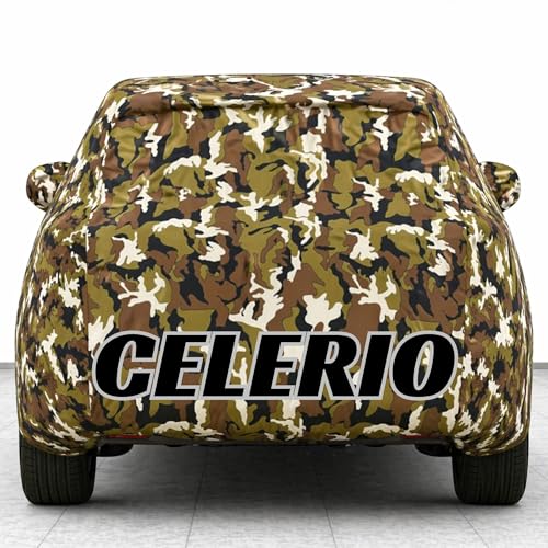 Image of Kings of Cover New Jungle 100% Waterproof Celerio Car Cover | Polyester Car Body Cover for Rain & Sun | UV Protection, Dustproof, Scratch Resistant, Windproof, Heat Resistant, Custom Fit