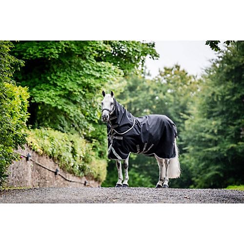 Couverture Amigo Bravo 12 Plus 400g V-Front idéale pour le pré en hiver noir gris