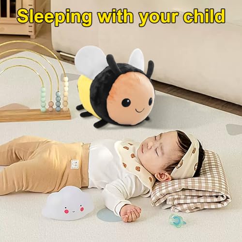 Qxwuyazbryl Biene Kuscheltier 20 cm, Biene Plüschkissen, Weiches Hummel Plüschtier, Niedliche Bienes Plüschtier, Stofftier Kinder Plushie, Süßes Geschenk für Kinder, Mädchen & Jungen