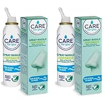 CARE for You, Spray Nasale Isotonico – Spray Lavaggi Nasali Nebulizzato, con Acqua di Mare Ricca di Oligoelementi, per la Pulizia Quotidiana Del Naso, 125 ml (Confezione da 2)