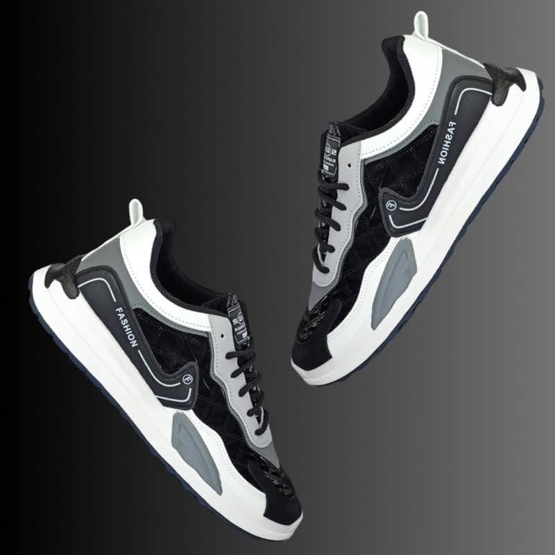 Image of Elvister SIGNAL BLACK | QUALITY | COMFORTABLE | LIGHT-WEIGHTED | CASUAL SNEAKERS for MENSBOYS|WOMENSGIRLS