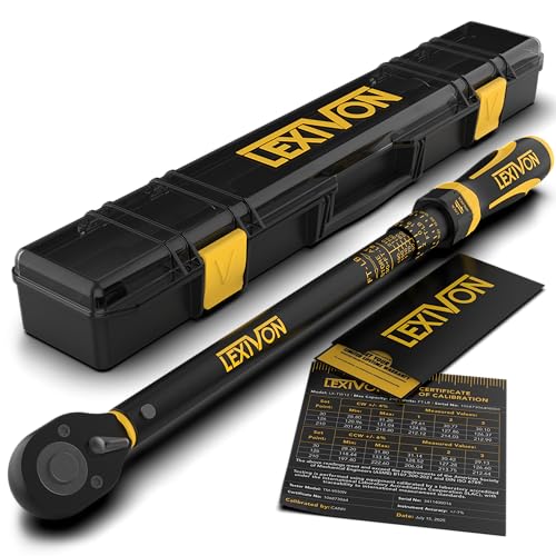 Image of LEXIVON Torque Wrench, 1 /2-Inch Drive, Dual Scale 30-210 FT-LB (40.7-284.7 N.m), Premium Rubber-Grip Handle, Deluxe Hybrid Case (LX-TW12)