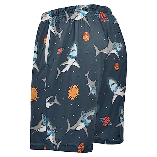 Sloth Horse Print Pajama Bottom Shorts for Men Soft Casual Sleep Lounge Shorts with Pockets S - XXL3