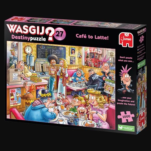 Wasgij Destiny 27, Café to Latte! 1000 Piece Jigsaw Puzzles for Adults, Colourful - Image 2