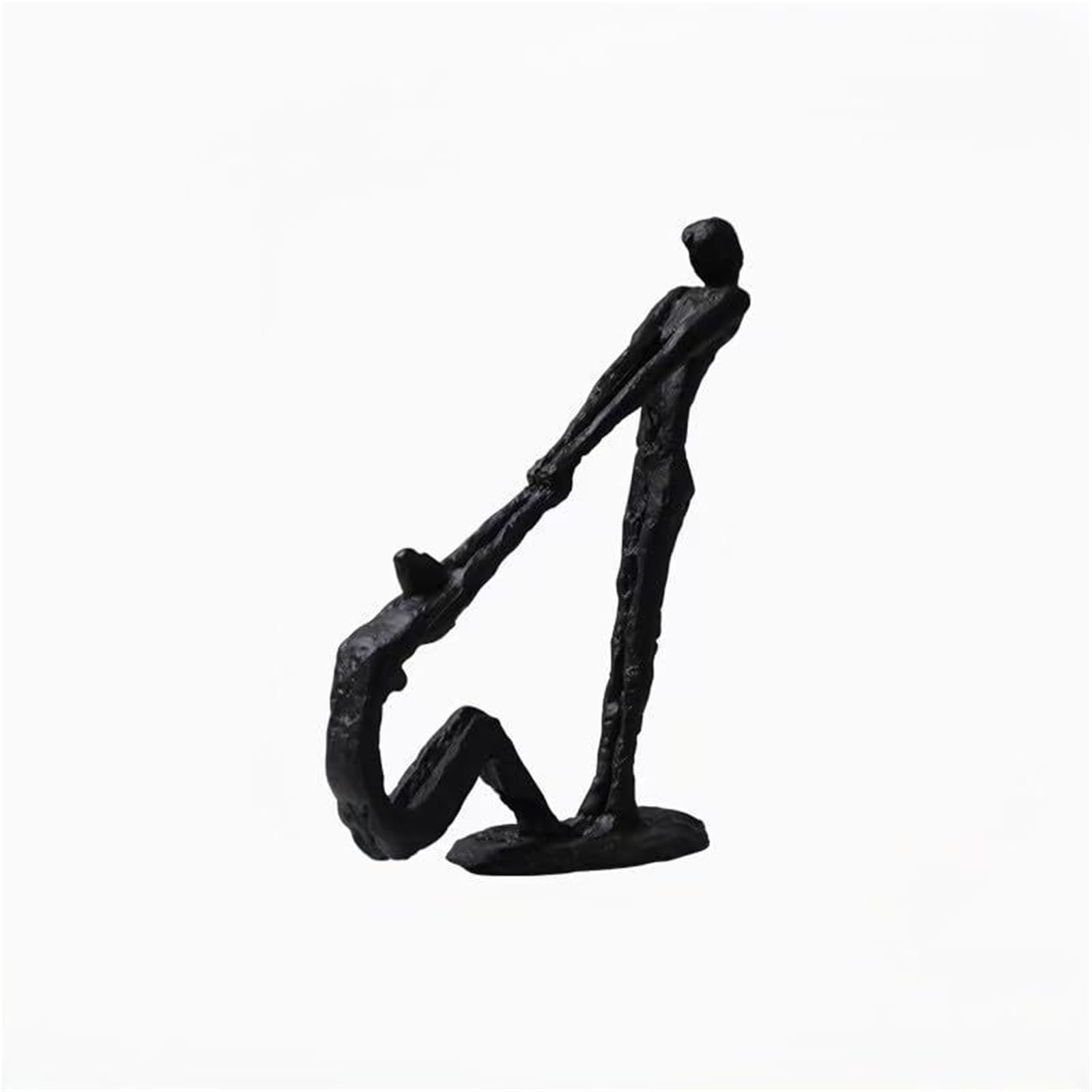 NingBright Desk Decor Creative Metal Abstract Figure Sculpture Minimalist Decor 2 Colors To Choose Esculturas y Accesorios Decorativos(Black)